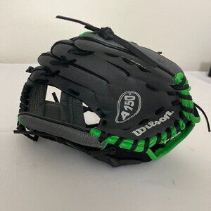 Wilson Junior Youth Baseball T-Ball Glove A150 Left Handed‎ Green Black Grey